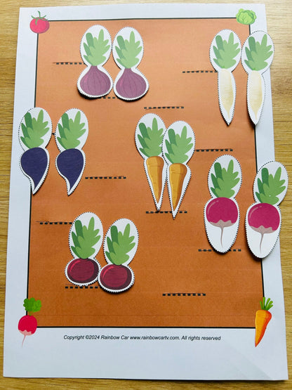 Vegetables Matching - Printable File - Kids Activities
