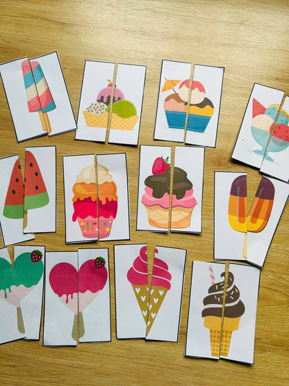 Ice Cream Matching - Printable File - Kids Activities