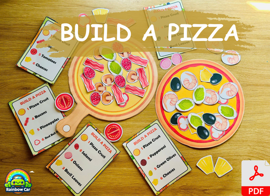 Build A Pizza - Printable File - Kids Activities