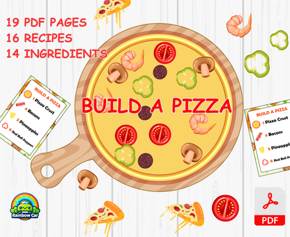 Build A Pizza - Printable File - Kids Activities
