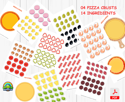 Build A Pizza - Printable File - Kids Activities