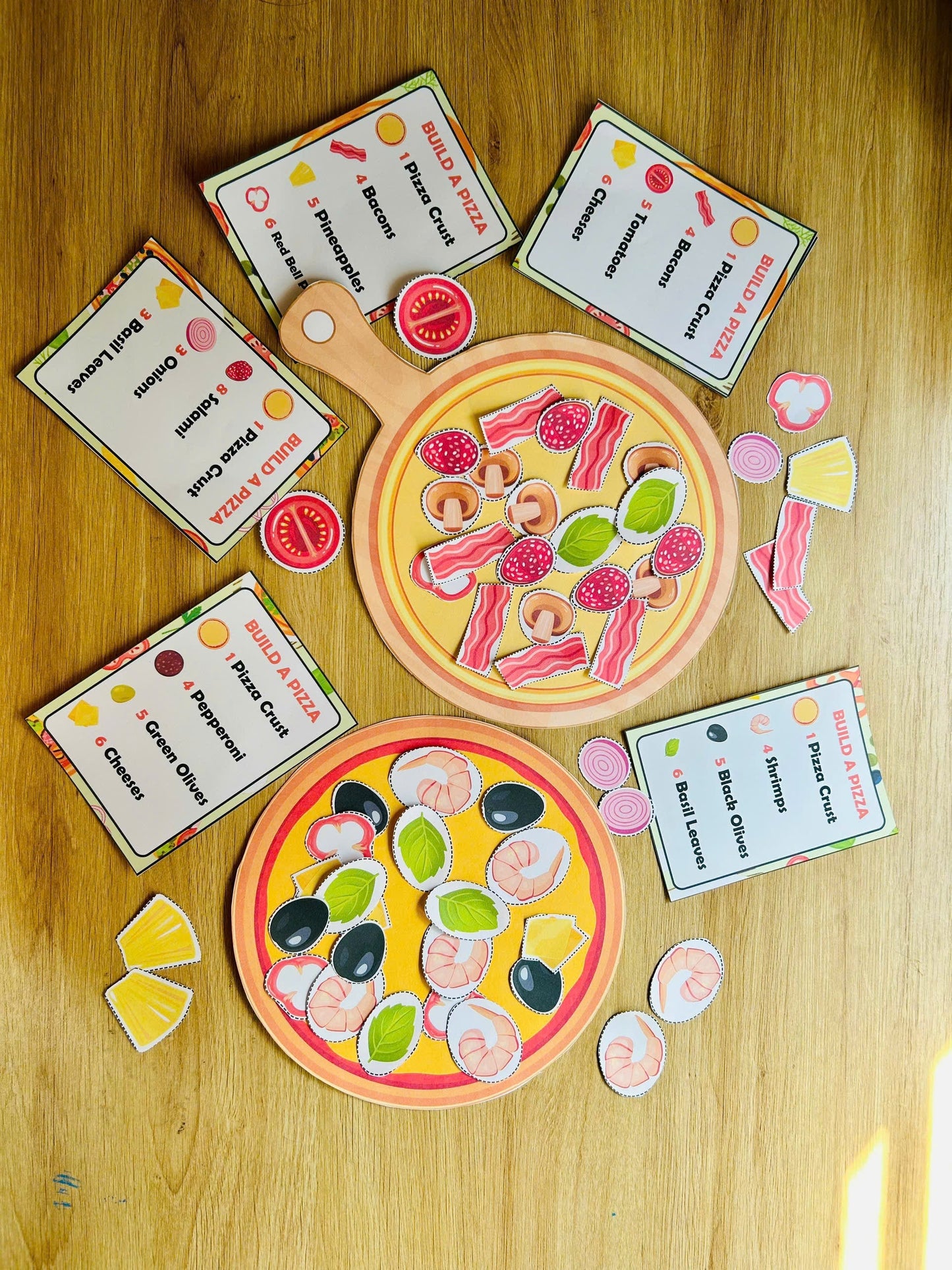 Build A Pizza - Printable File - Kids Activities