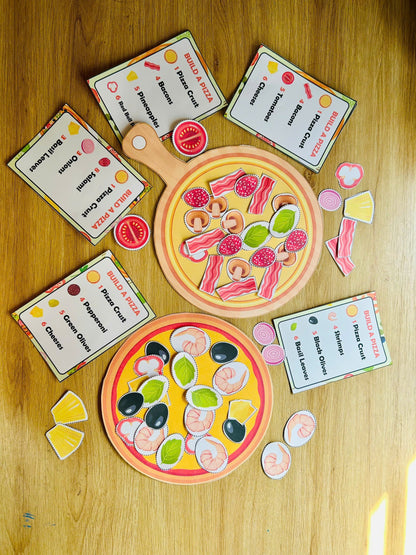 Build A Pizza - Printable File - Kids Activities