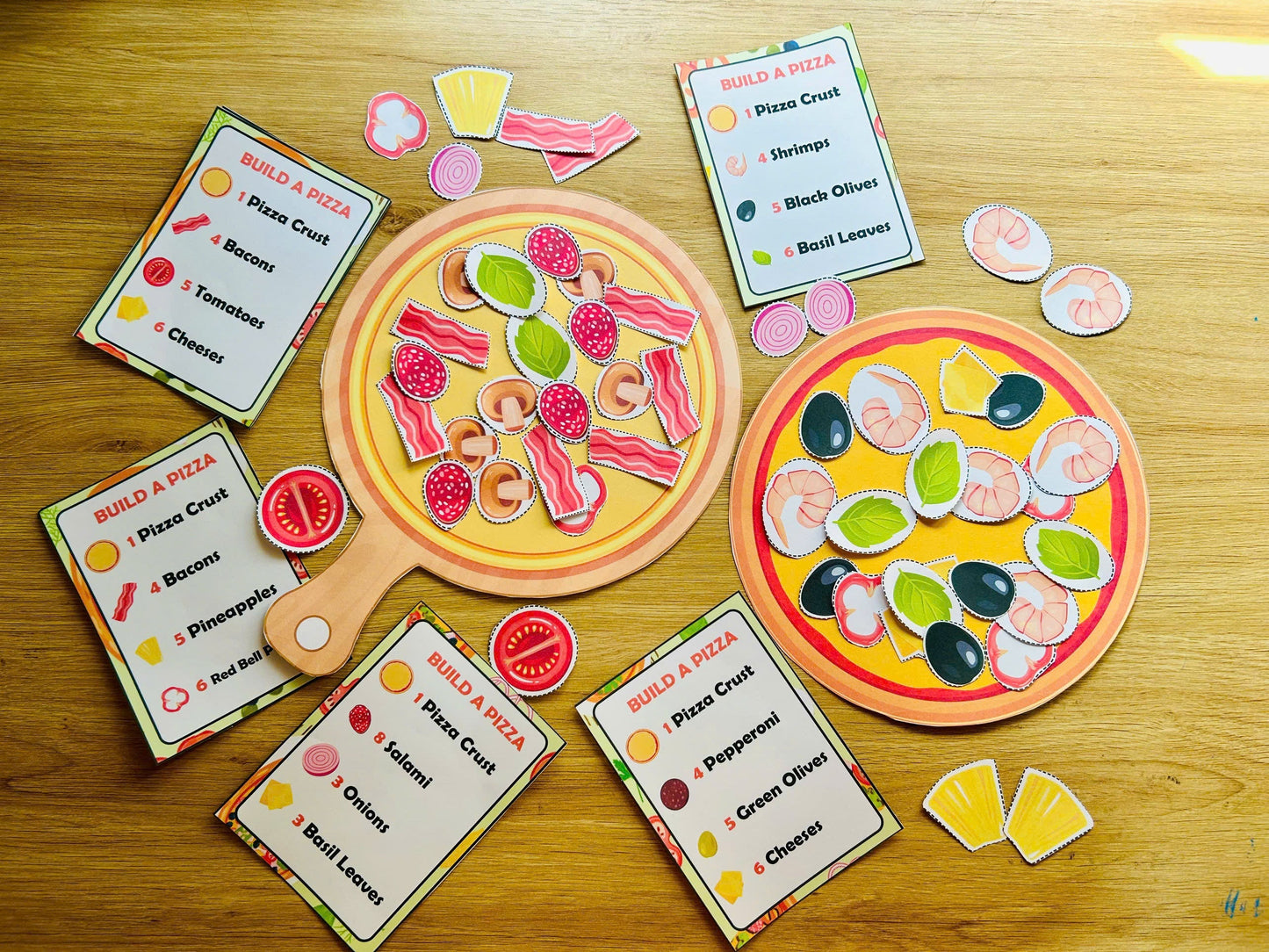 Build A Pizza - Printable File - Kids Activities