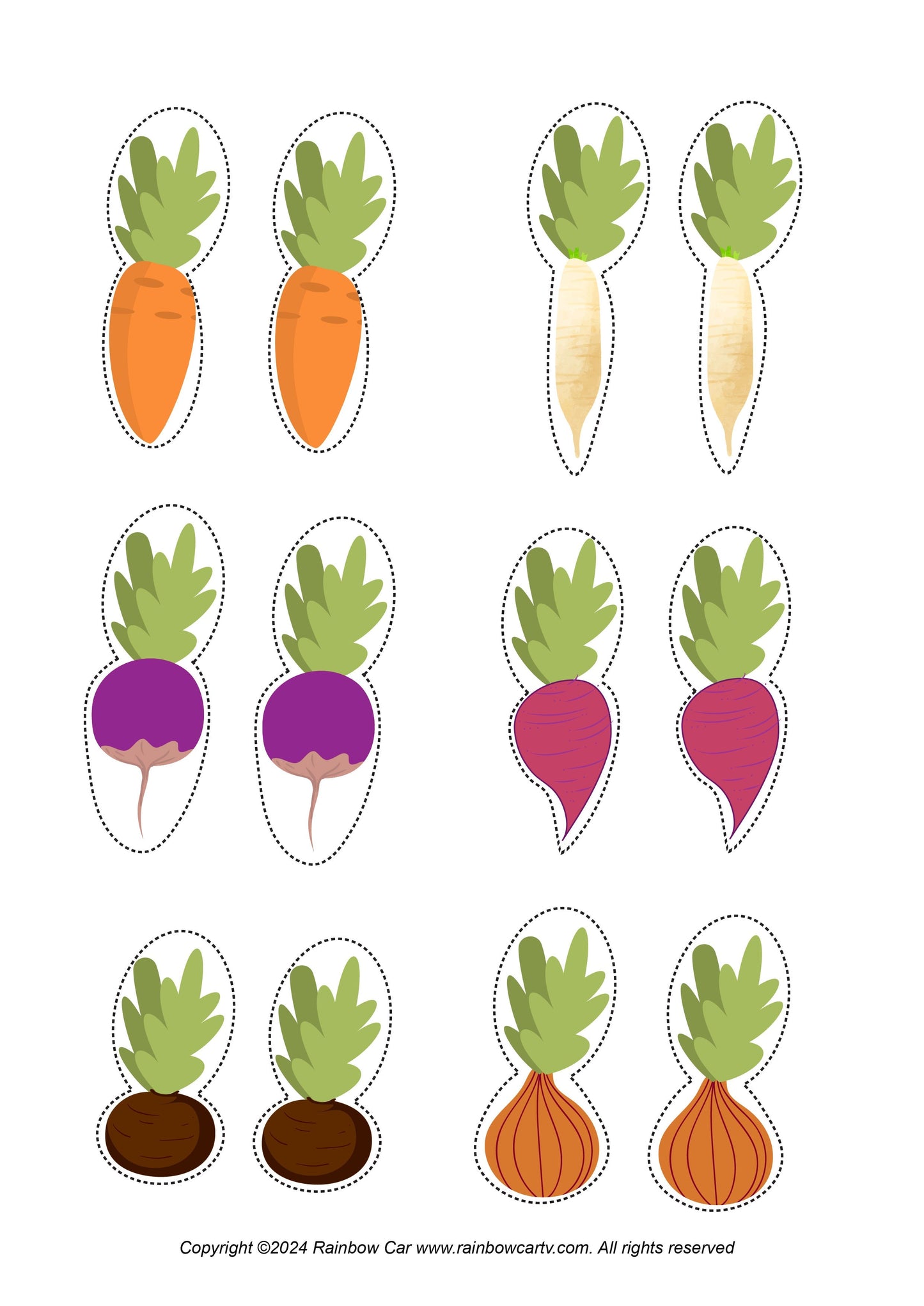 Vegetables Matching - Printable File - Kids Activities