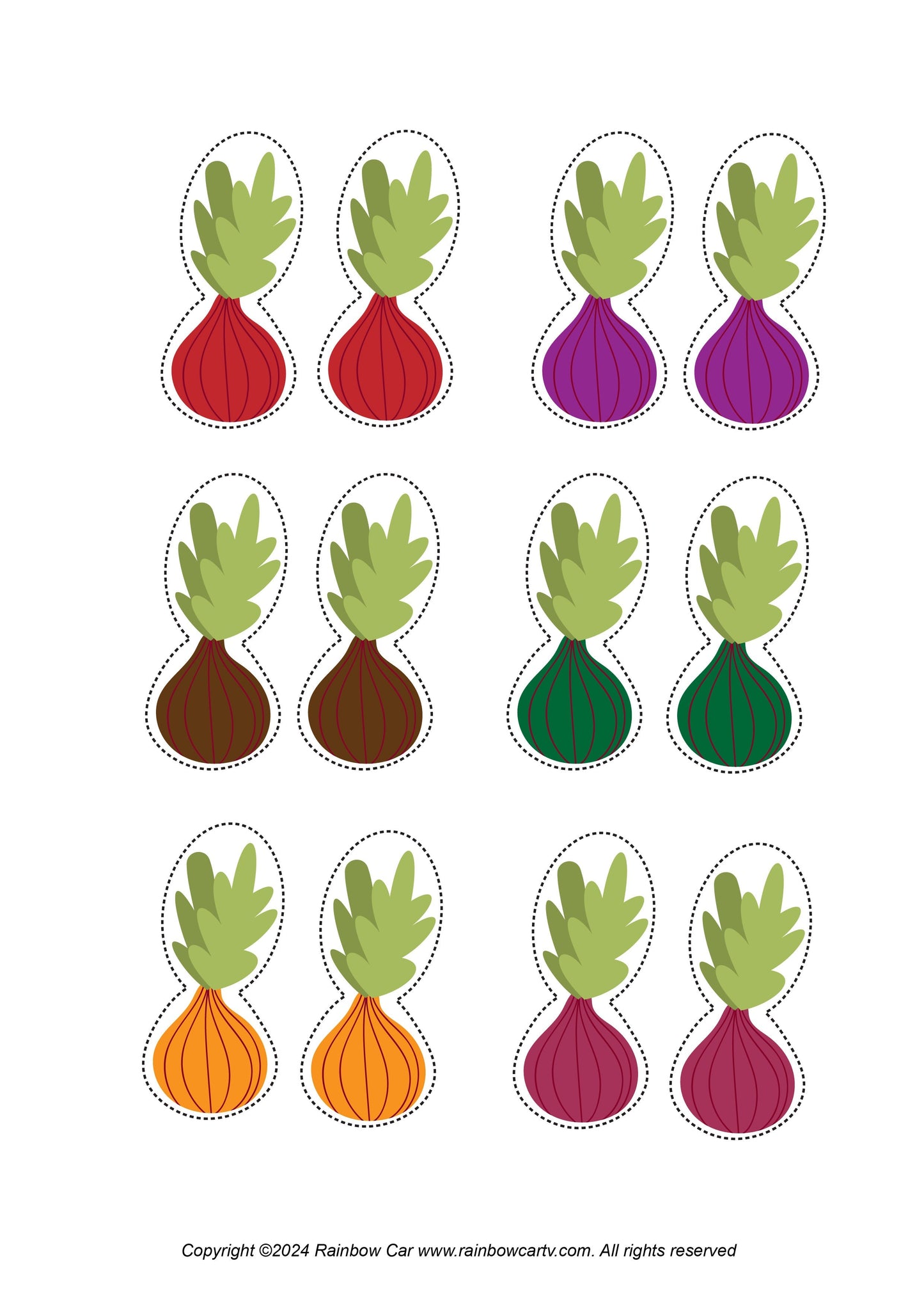 Vegetables Matching - Printable File - Kids Activities