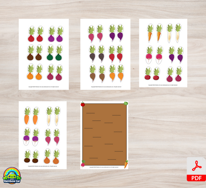 Vegetables Matching - Printable File - Kids Activities