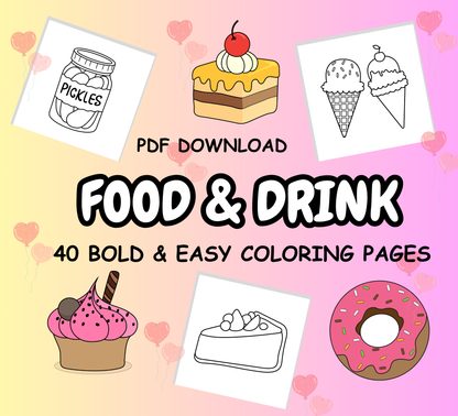 Food & Drink Printable Coloring Pages