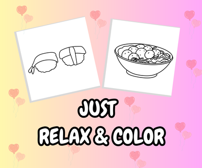 Food & Drink Printable Coloring Pages