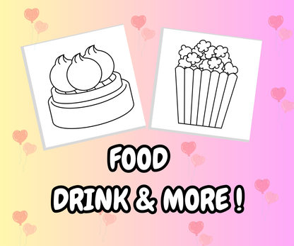 Food & Drink Printable Coloring Pages
