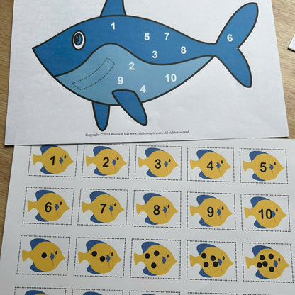 Shark Hunting Fish - Printable File - Kids Activities