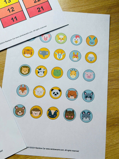 Animals Race - Printable File - Kids Activities