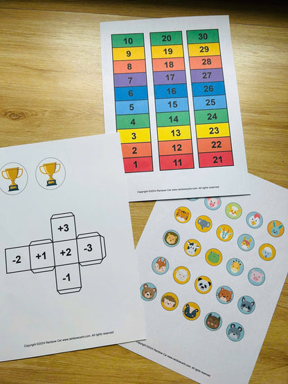 Animals Race - Printable File - Kids Activities