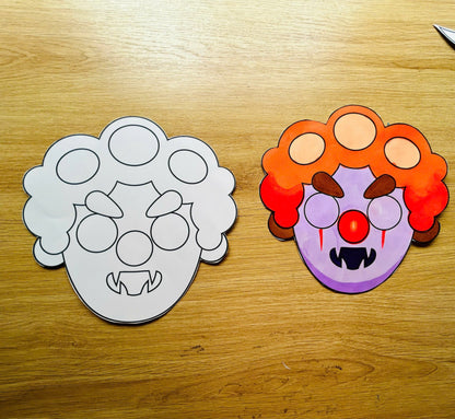 Halloween Masks - Printable File - Kids Activities