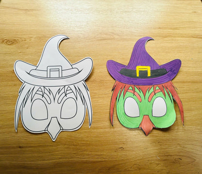 Halloween Masks - Printable File - Kids Activities