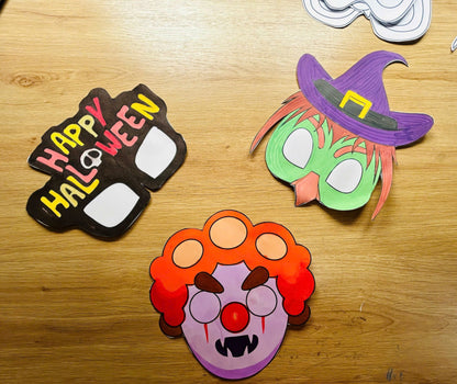 Halloween Masks - Printable File - Kids Activities